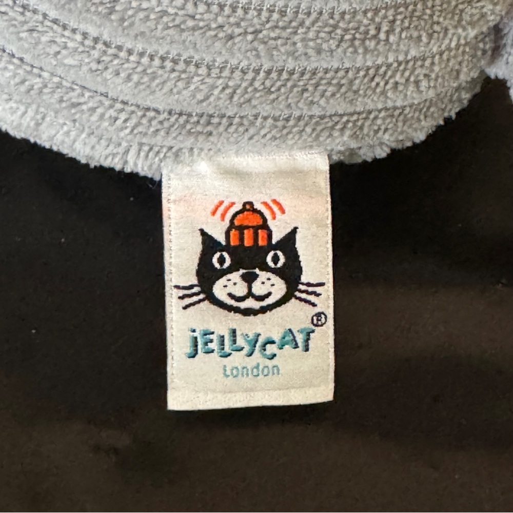 Jellycat Unisex Baby Large Corduroy Gray Elephant Plush EUC - Picture 7 of 8